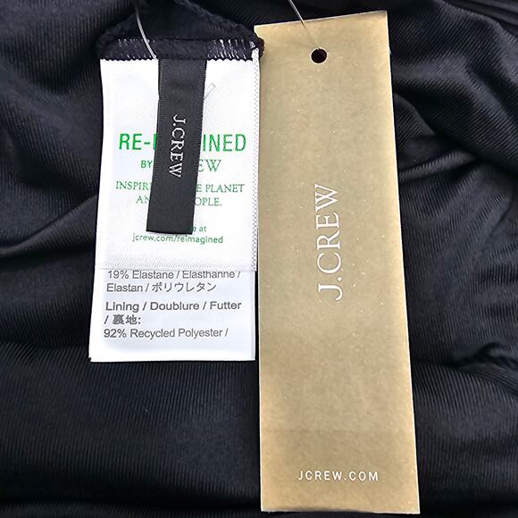 J. Crew Womans size XS Ribbed High Rise Cheeky Bikini Swimsuit Bottom Black NEW - Picture 6 of 8